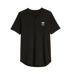 Camiseta informal moderna para hombre, 100% algodón, con logo personalizado impreso, precio bajo, corte holgado. - Product Image 1