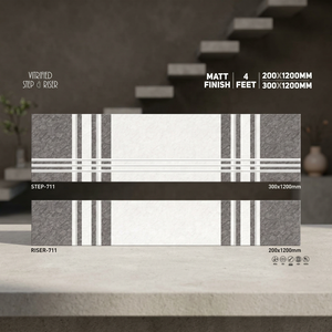 Carreaux de porcelaine Vistaar Matt Finish Step 120x30cm Riser 120x20cm antidérapants 11mm 4 pieds escalier bordure de marche céramique - Product Image 3