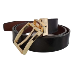 Ceintures habillées pour hommes en cuir véritable CUSTOM pour costumes, jeans et uniformes avec boucle à ardillon simple en acier 56 mm x 34 mm, conçues aux États-Unis - Product Image 2