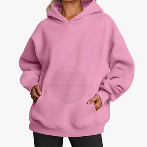 Sudadera con Capucha Extra Grande para Mujer, Corte Holgado, Algodón Premium, con Bolsillo Tipo Canguro, para un Estilo Casual y Moderno - Product Image 3