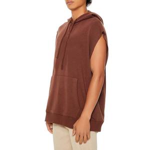 Sweat-shirts à capuche sans manches pour hommes, coupe ample, en molleton bouclette, surdimensionnés, de haute qualité, avec logo personnalisé - Product Image 3