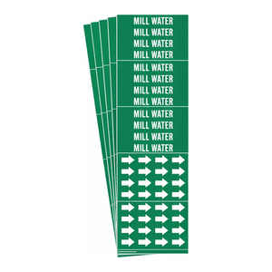 สติกเกอร์ไวนิลหรือโพลีเอสเตอร์สำหรับทำเครื่องหมายท่อ Brady Mill แบบยืดหยุ่น สำหรับงานอุตสาหกรรม - Product Image 2