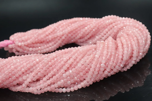 AAA + cuentas Rondelle facetadas de cuarzo rosa 3mm cuentas de cuarzo rosa para la fabricación de joyas - Product Image 4