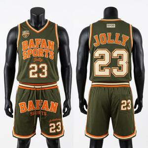 High Quality 180 GSM Breathable Polyester Basketball Set Grey Black Trim Panel Design Custom <b>Heat</b> Print logo for men's set - Product Image 5