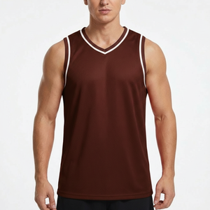Men Lightweight Basketball Jersey Sleeveless Mesh Breathable Quick Dry Performance Tank <b>Top</b> Wholesale - Product Image 1