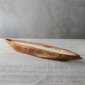 Vela Aromática de Lujo Grande de 7 Mechas de Cera de Soja en Cuenco de Madera de Paulownia Hecho a Mano para Decoración del Hogar, Centro de Mesa para Bodas y Patio Exterior - Product Image 3