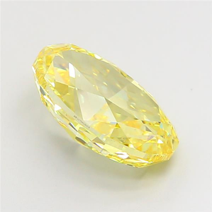 Diamant de laboratoire CVD certifié, taille ovale radieuse, jaune vif fantaisie, pierre précieuse en vrac pour la création de bijoux fins et l'élégance luxueuse - Product Image 5