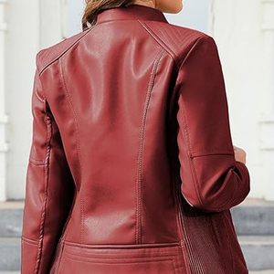 High-Quality Stylish Women's Genuine <b>Sheepskin</b> Leather Quilted Heated Winter <b>Jacket</b> Customized Logo Women Leather <b>Jacket</b> OEM - Product Image 4