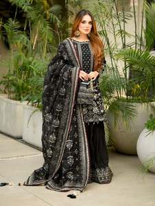Salwar kameez pakistaní para mujer, traje Patiala indio, conjunto modesto informal de tela satinada y algodón, ropa de fiesta, venta al por mayor 80651 - Product Image 1