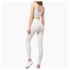 Conjunto de Yoga de 2 Piezas para Mujer, Material Spandex/Nylon, Transpirable, Elástico en 4 Direcciones, Cintura Alta, Tallas Grandes, Ecológico, con Logotipo Frontal - Product Image 3