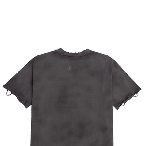 T-shirt de luxe en coton tricoté 100% anti-plis, col rond, coupe oversize, épaules tombantes, 240g, lavage acide vieilli, impression DTG - Product Image 5