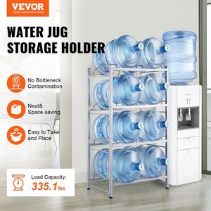 Portabottiglie a 4 livelli per bottiglie d'acqua da 5 galloni, resistente, con doppia fila e capacità di 8 bottiglie. - Product Image 2