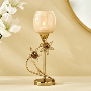 Portavelas de vidrio y metal personalizables al por mayor, con artesanía artística que eleva las velas de té simples a un elemento decorativo. - Product Image 5