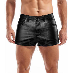 Pantalones Cortos de Cuero Transpirables de Talla Grande al por Mayor, Ropa Urbana de Moda, Pantalones Cortos de Cuero de Primera Calidad para Hombre - Product Image 2