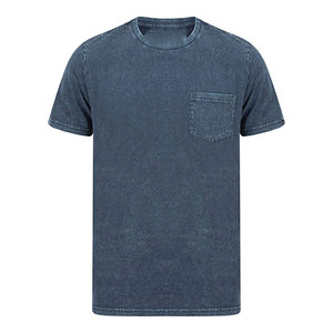 T-shirt vintage à col rond, coupe ample, style streetwear, effet délavé, avec logo personnalisé, pour homme, été. - Product Image 6