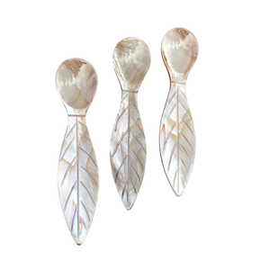 Superior Handmade MOP Shell Spoon Fish Flower Long Handle <b>Mirror</b> Polish Custom Logo Engraved Dining Tableware Storage - Product Image 1