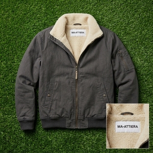 <b>Mens</b> Gray <b>Sherpa</b> Collar Bomber <b>Jacket</b> Streetwear <b>Mens</b> Winter <b>Jackets</b> Wholesale <b>Jacket</b> For <b>Men</b> - Product Image 6