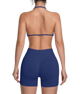 Two Piece Workout Sets Breathable Spandex Yoga Sets For Women Tank Top Matching High Waist <b>Booty</b> Lifting Shorts Gym Yoga Active - Product Image 2