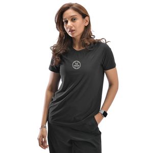 <b>Women's</b> Training T-Shirt Black Color Breathable Quick Dry Lightweight Sports Gym Fitness Workout Running Athletic Activewear <b>Top</b> - Product Image 1