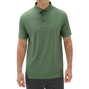 Chemises polo de golf et de tennis pour hommes personnalisées, manches courtes, tissu respirant haute performance, logo brodé, vêtements d'équipe OEM. - Product Image 2