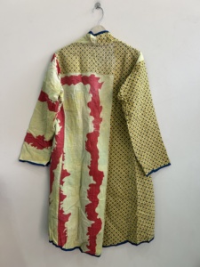 Boho Indian Quilited Kanth Cotton Jacket Reversible Kantha Long <b>Coat</b> - Product Image 6