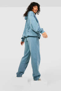 Survêtements d'hiver décontractés de luxe pour femmes, effet délavé, 100% coton, molleton doux 300 GSM, coupe régulière, avec logo personnalisé, pour le jogging - Product Image 4