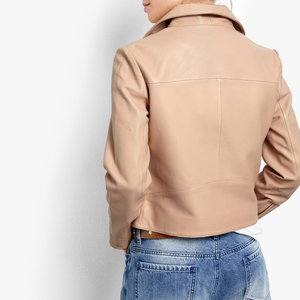 <b>Top</b> Trending Women Leather Jacket for Winter Wear Plain Dyed New Fashionable Leather Jacket for Women Wholesale Manufacturer - Product Image 5