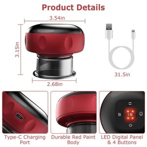 Massaggiatore Elettrico a Coppettazione a 12 Livelli di Temperatura, Macchina per Raschiatura Schiena e Dispositivo per Terapia Sottovuoto - Prodotto di Alta Qualità - Product Image 6