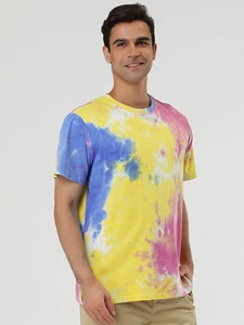 Oversized <b>Tie</b> Dye Tee Heavyweight Cotton Crew <b>Neck</b> Drop Shoulder Loose Fit Casual Unisex T Shirt Wholesale Manufacturer - Product Image 5