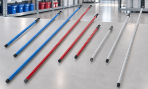 Balais à manche télescopique RAYACO de qualité supérieure multicolores avec support rotatif, tête de balai en PP pour une utilisation intérieure/extérieure - Product Image 1