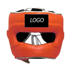 Protector de Cabeza y Cara de Cuero Genuino de Secado Rápido para Entrenamiento de Artes Marciales, Sparring, Boxeo y Combate - Product Image 1