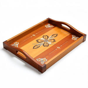 ถาดเสิร์ฟไม้ขัดเงาพร้อมไม้ถูพื้นดีไซน์แบบฝังสำหรับตกแต่งโต๊ะบ้านอาหารเช้าของขวัญรอมฎอน - Product Image 1