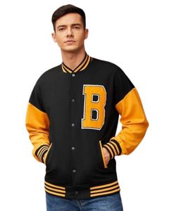 เสื้อแจ็คเก็ตบอมเบอร์สไตล์วาร์ซิตี้สำหรับฤดูใบไม้ผลิ ปักโลโก้ทีมตามสั่ง แขนเสื้อตัดสี ปักชื่อและหมายเลขส่วนตัว กันลม ระบายอากาศได้ดี ใส่ได้ทั้งชายและหญิง - Product Image 2