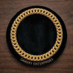 Écusson maçonnique brodé à la main en fil de bullion, crête de blazer personnalisée en fil d'or, patch de régalia cousu à la main Darkry Enterprises - Product Image 5