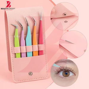 Pince à épiler pour extensions de cils Mega Volume à pointe fine, professionnelle, à 90 degrés et en forme de botte, pour éventails 10D+, testée à la main pour une précision optimale - Product Image 6