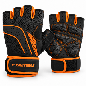 Durable Weight Lifting Gloves With Open Hand Back And Secure Wrist <b>Lock</b> For Comfortable Strength - Product Image 1