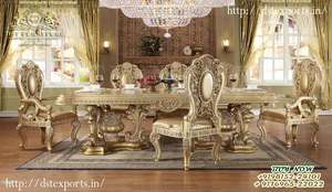 Juego de mesa de comedor clásico con tallado a mano estilo emperador juego de muebles de comedor juego de mesa de comedor tallado a mano de lujo francés - Product Image 5