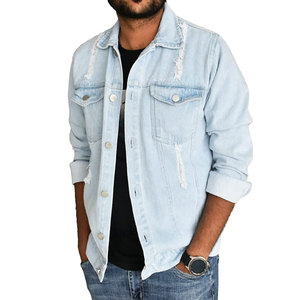 Chaqueta vaquera informal para hombre OEM, chaqueta vaquera de otoño con botones, abrigo vaquero extragrande, chaqueta vaquera de invierno para hombre - Product Image 5