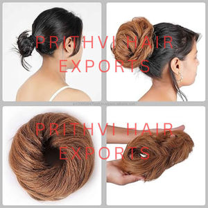 27สีบลอนด์สตรอเบอรี่ความหนาแน่นสูงผมต่อแบบเลมี่มวยผมแบบพรีเมี่ยม - Product Image 6