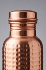 Wholesale Tall Fine Hammered Pure Copper Water Bottle Traditional Ayurvedic Leakproof Sports Drinkware - Product Image 2