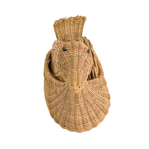 Panier en rotin fait main en forme de canard avec 6 dessous de verre, ensemble de tapis à boissons en osier pour table à manger, vente en gros, directement de l'usine du Vietnam - Product Image 3