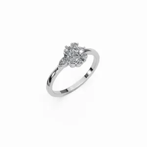 Anillo de Diamantes Cultivados en Laboratorio Forever Elegance en Oro Blanco de 18K, Juego de 6 Piezas con Certificación IGI, Claridad VVS, Joyería de Lujo para Mujer - Product Image 1