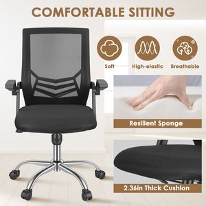 Sedia da Ufficio Ergonomica con Reclinazione a 135 Gradi, Altezza Regolabile 3,94 Pollici, Cuscino in Spugna Vergine, Design a Rete - Product Image 3