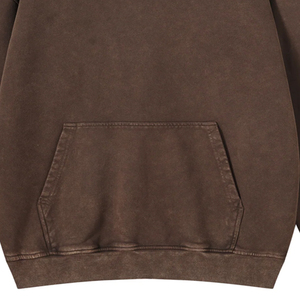 Sudadera con capucha Snow Wash Oversized de algodón grueso con forro polar, lavado ácido, estilo vintage desgastado, streetwear, para gimnasio, OEM, estampado y bordado - Product Image 3