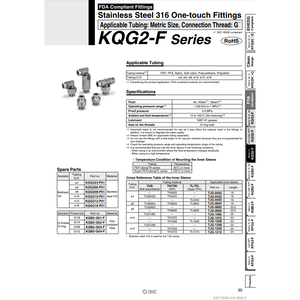 นิวเมติก SMC ฟิตติ้งแบบ one-touch KQG2L10-G02-F ชิ้นส่วนนิวเมติก - Product Image 3