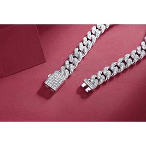 Pulsera de Plata de Ley 925 con Diamantes Moissan de Lujo, Modelo 1The Light of Faith, con Prohibido su Venta - Product Image 3