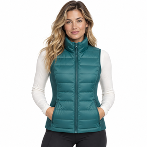 Women's Packable Puffer Vest <b>Lightweight</b> Travel Winter <b>Gilet</b> Custom Logo Brand Clothing Supplier premium quality - Product Image 1