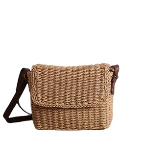 Bolso de Mano Bohemio de Verano de Primera Calidad para Mujer, Bolso de Paja, Bolsos de Playa de Macramé, Directamente del Proveedor Indio - Product Image 1