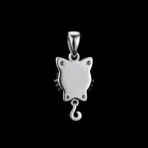 925 Sterling Silver 12mm Cat Face <b>Blank</b> Bezel Pendant Resin Ashes & Breastmilk Keepsake Pendant Setting Memorial <b>Pet</b> Cat - Product Image 2