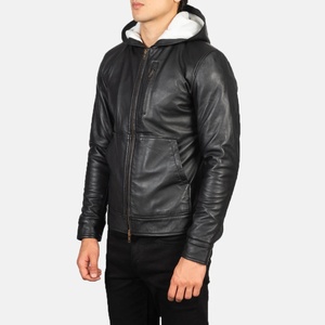 Veste en cuir véritable pour homme, en cuir de vache véritable, design personnalisé OEM, haute qualité, veste de motard tendance pour l'hiver - Product Image 1
